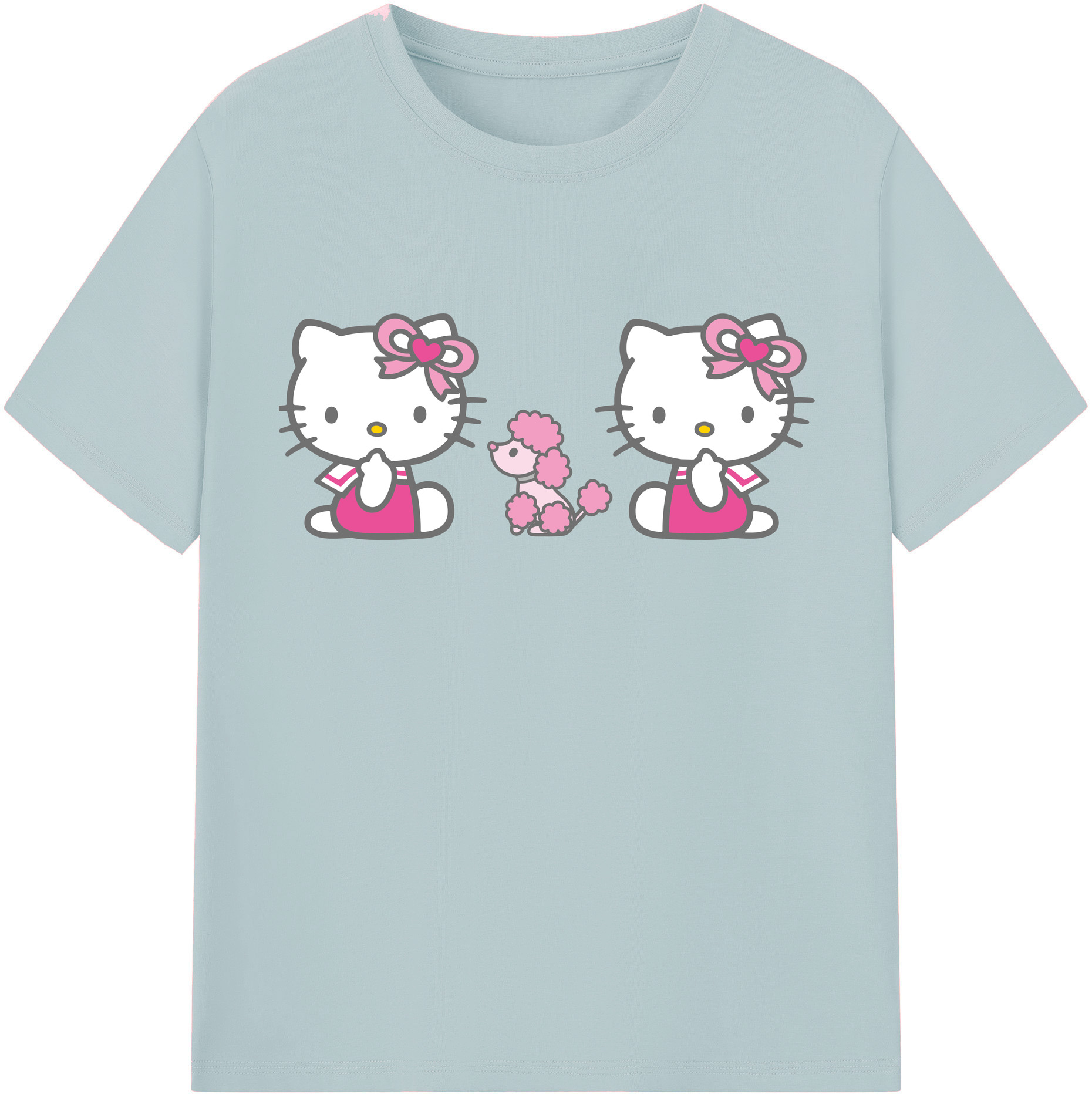 （画像用） Hello Kitty ハローキティ 綿100％半袖Tシャツ（フロントプリント）